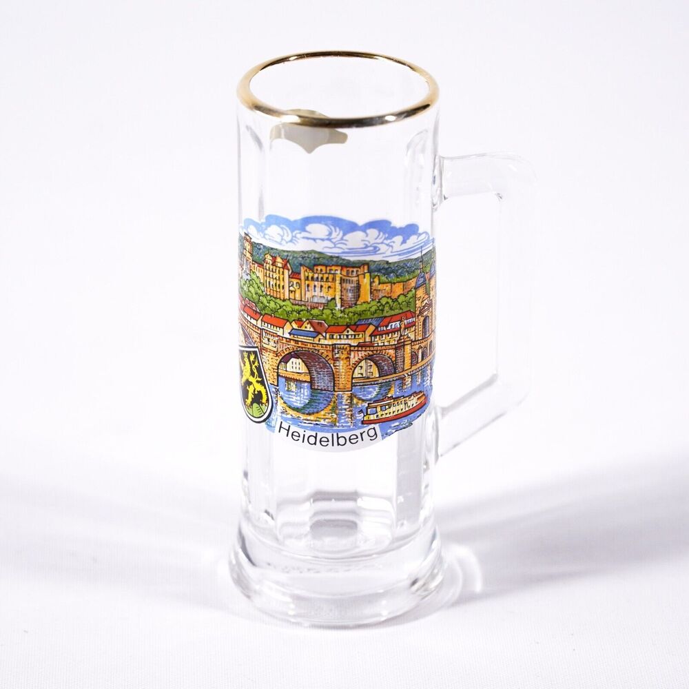 Heidelberg Germany Town City Bridge 4" Shot Glass Drinking Cup Drinkware Barware